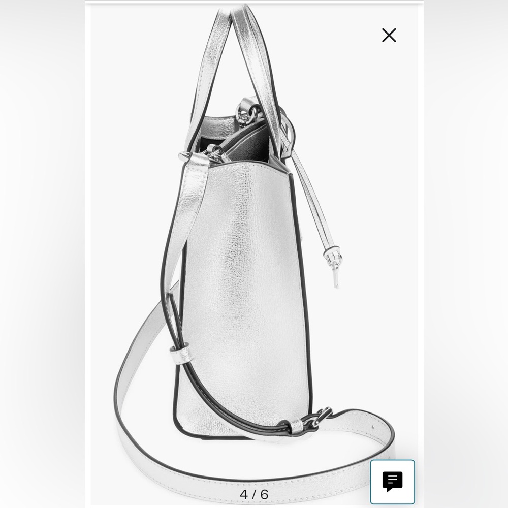 Marc Jacobs Mini Grind Leather Tote Bag in Light Grey - Picture 3 of 10